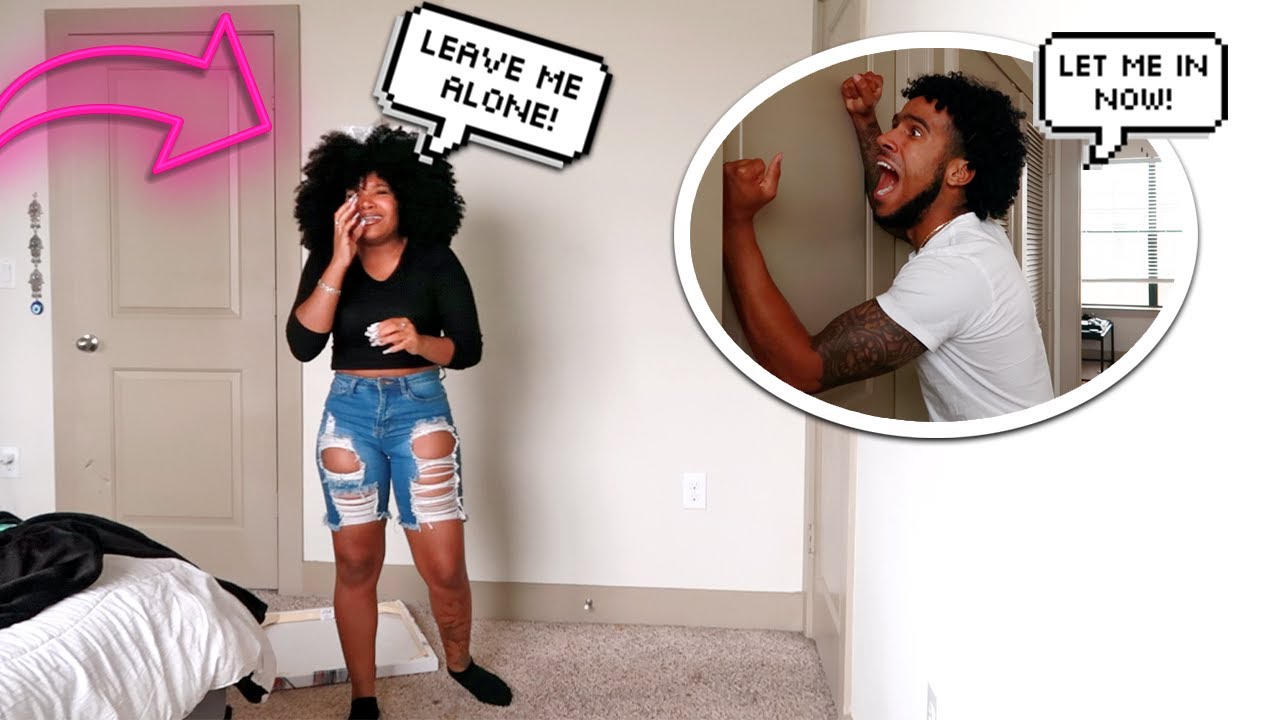 Crying With The Door Locked Prank On Boyfriend! *CUTE REACTION*