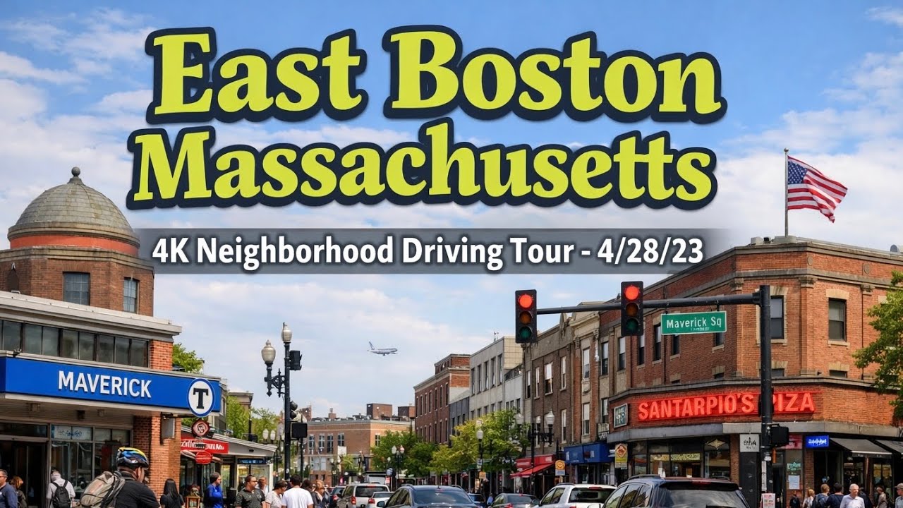 🚖 East Boston Massachusetts | 4K Neighborhood Driving Tour - 4/28/23 