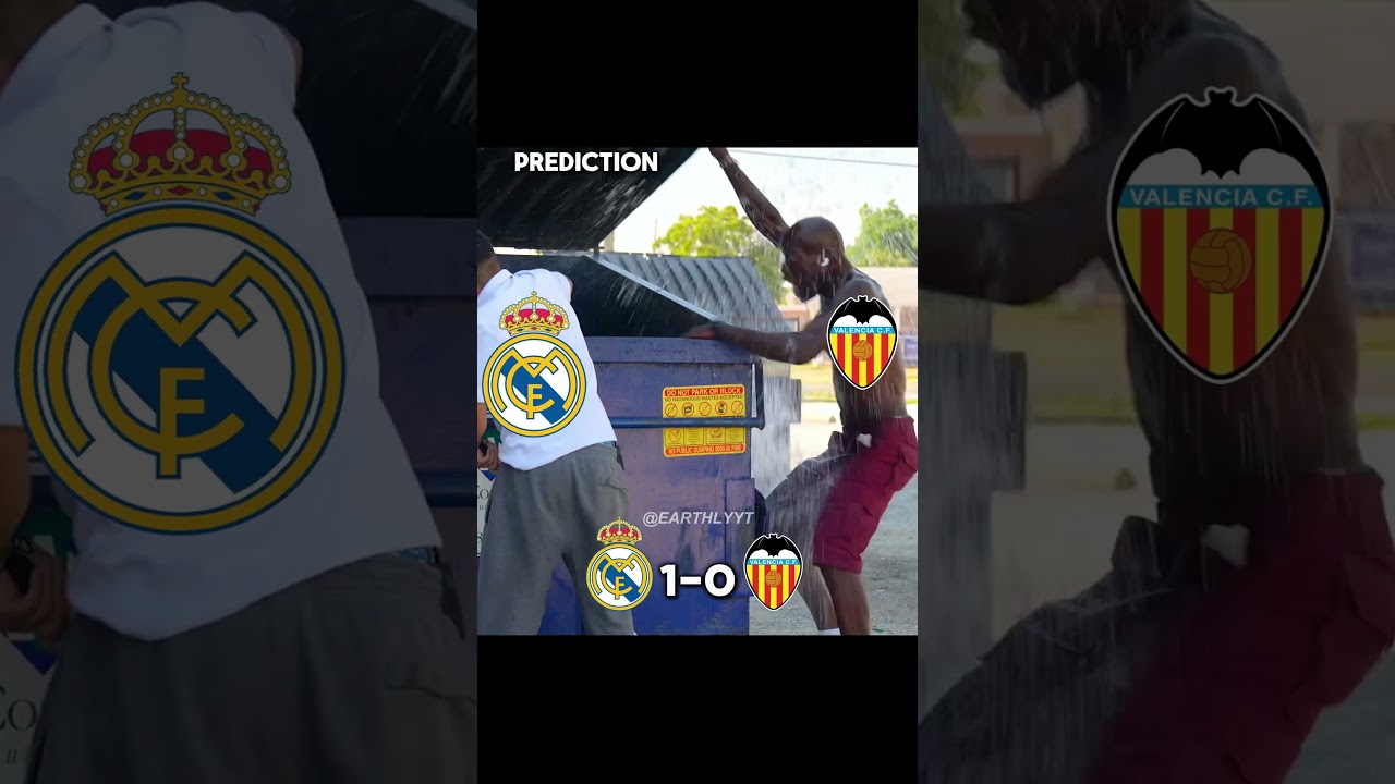 Real madrid vs valencia prediction 💯 #laliga