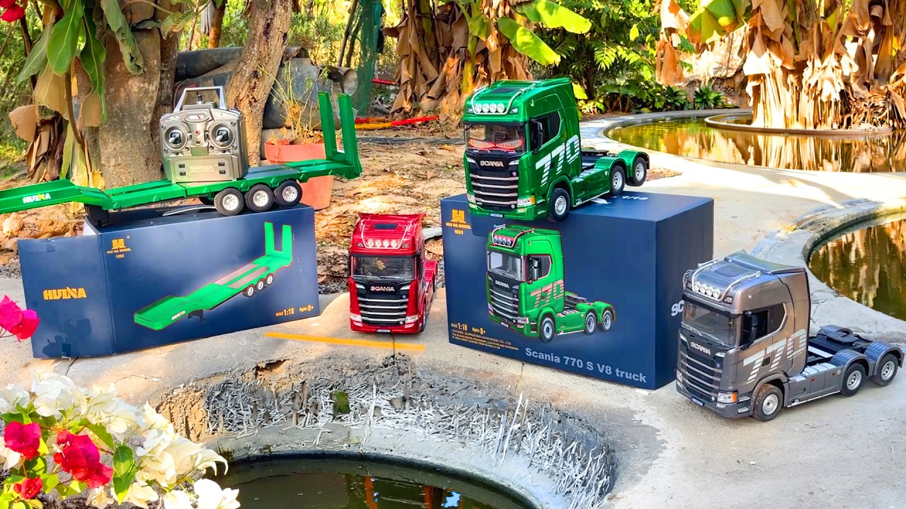Unboxing Truck Scania 770s V8 Green Color ,Remote Control ,Huina 1501 -Truck RC -Huina 1501