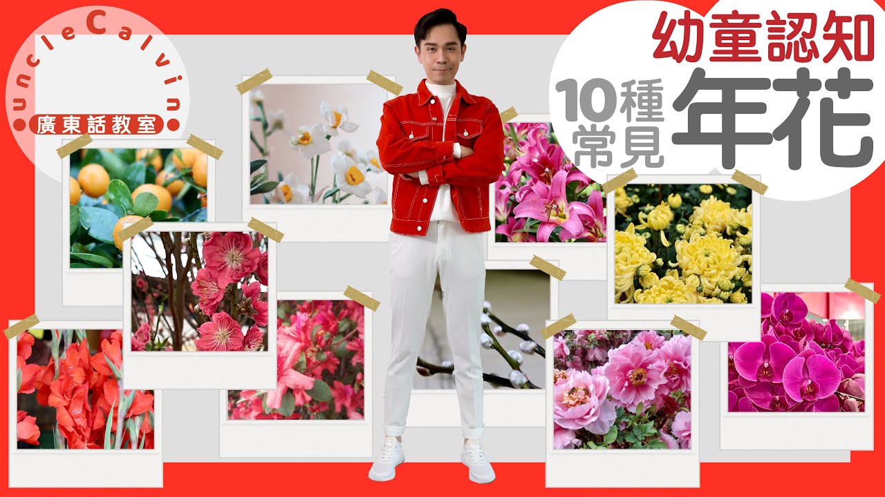 【10種常見年花】10 CNY Auspicious Flowers in Cantonese I 幼童認知 for Toddlers I 廣東話教室 I 字幕