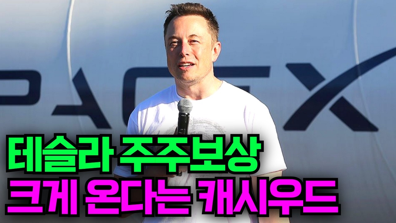 테슬라 주주보상 크게 온다는 캐시우드
