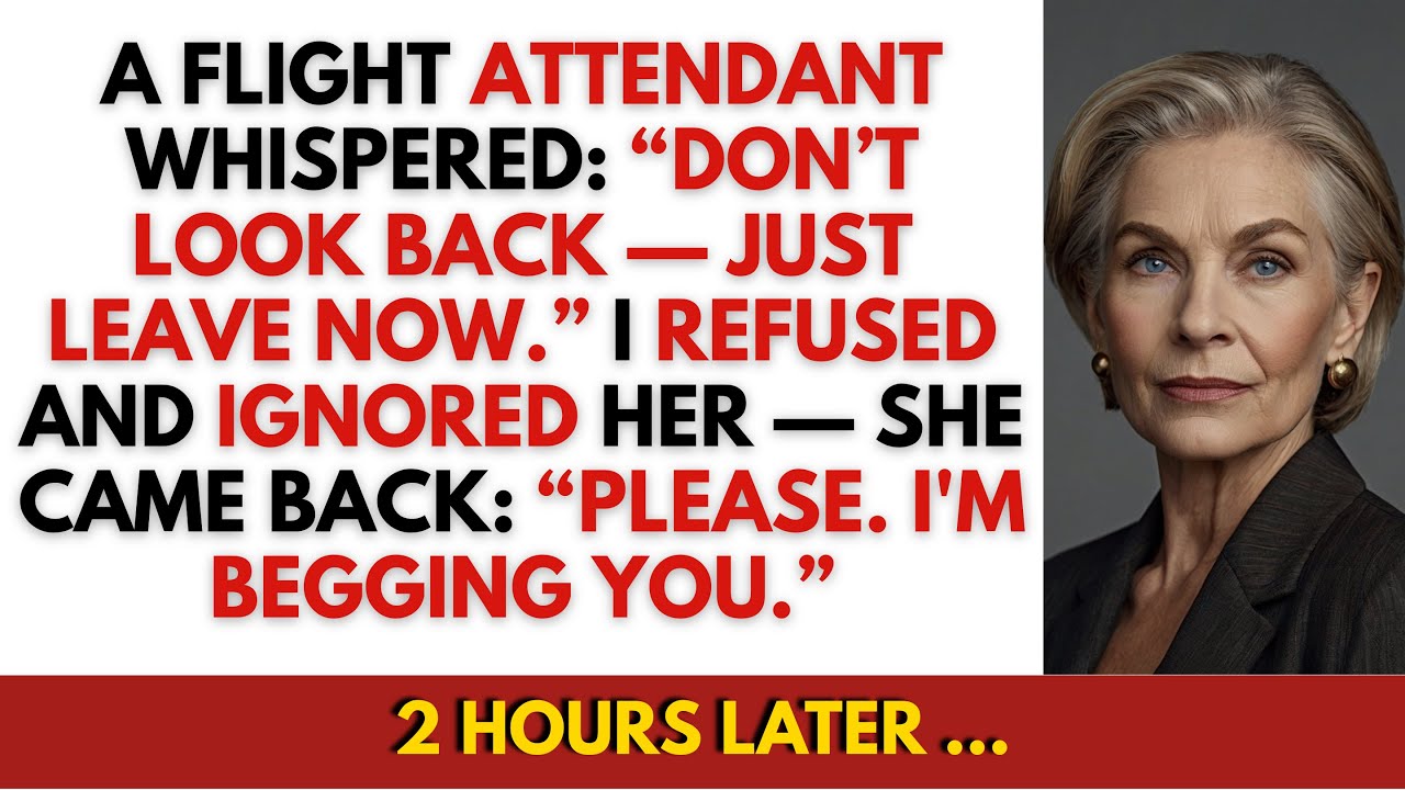 A Flight Attendant Whispered, “Don’t Look Back—Just Leave Now.” – So I Refused…