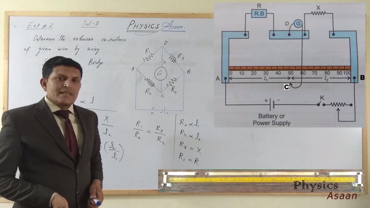 Determine resistance of wire by using Slide Wire Bridge / slide wire bridge usage/ meter bridge