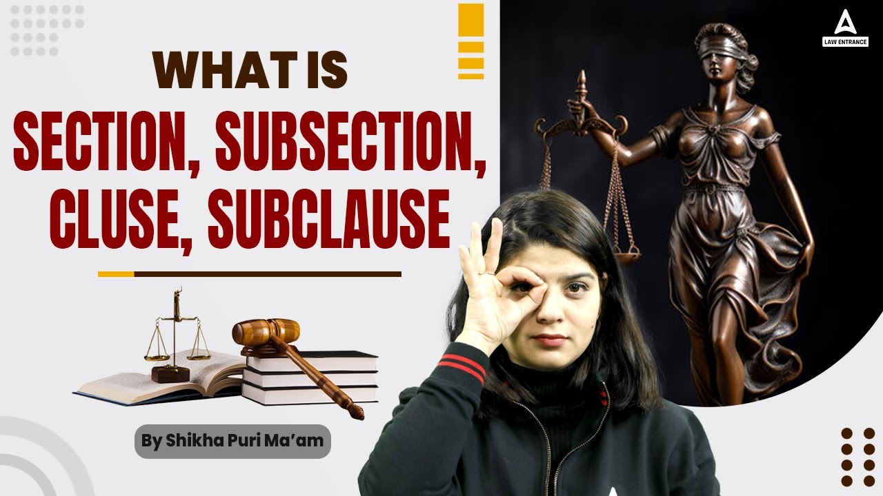 What is Section, Subsection, Clause, or Subcluse? | By Shikha Mam