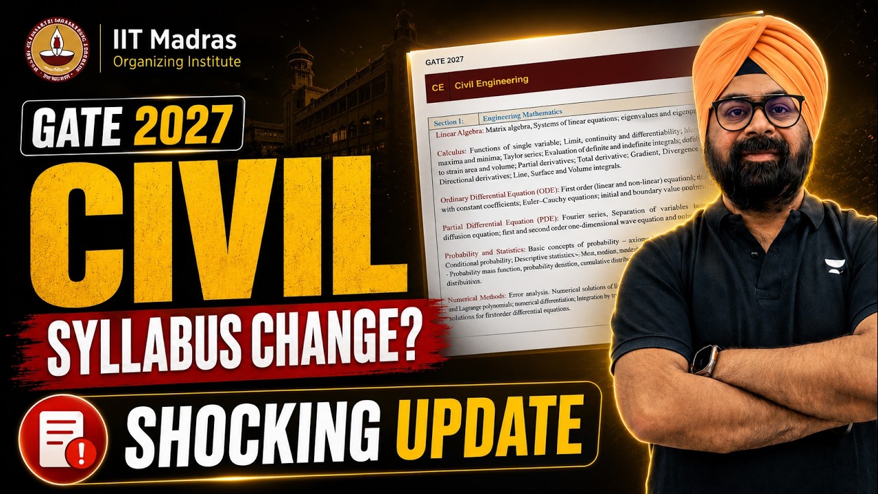 🚨 GATE 2027 Civil Syllabus Changed? 😱 Official IIT Madras Update | Dr. Jaspal Singh (Ex-IES)