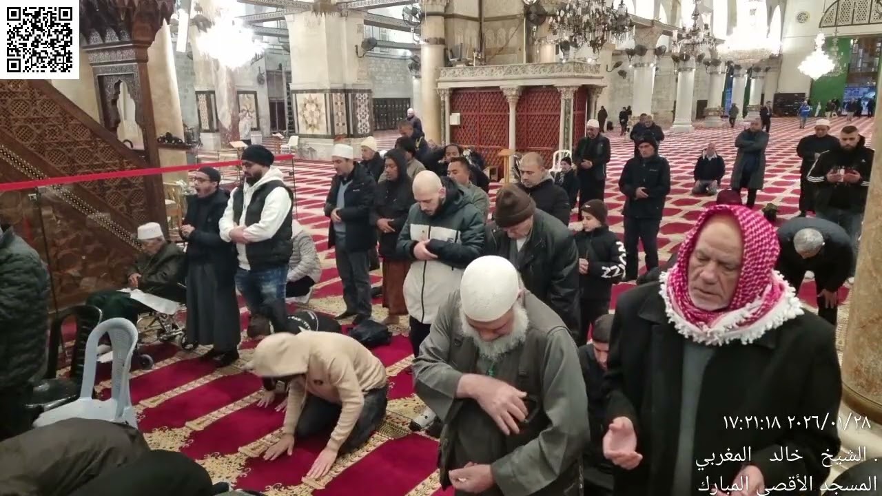 04 - أذان وصلاة المغرب من المسجد الأقصى المبارك - الأربعاء 9 شعبان (8) 1447 - 28 كانون2 (1) 2026م
