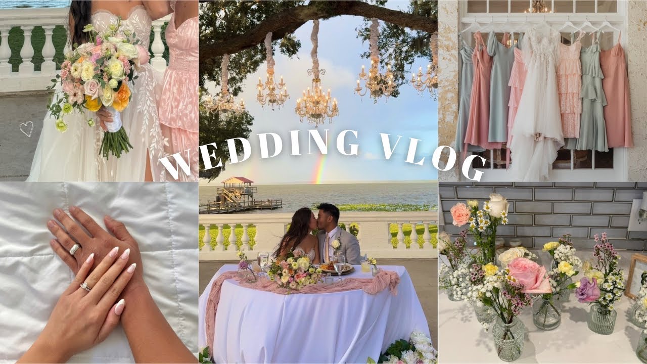 WEDDING VLOG | bridesmaids gifts, diy decor, rehearsal & wedding day