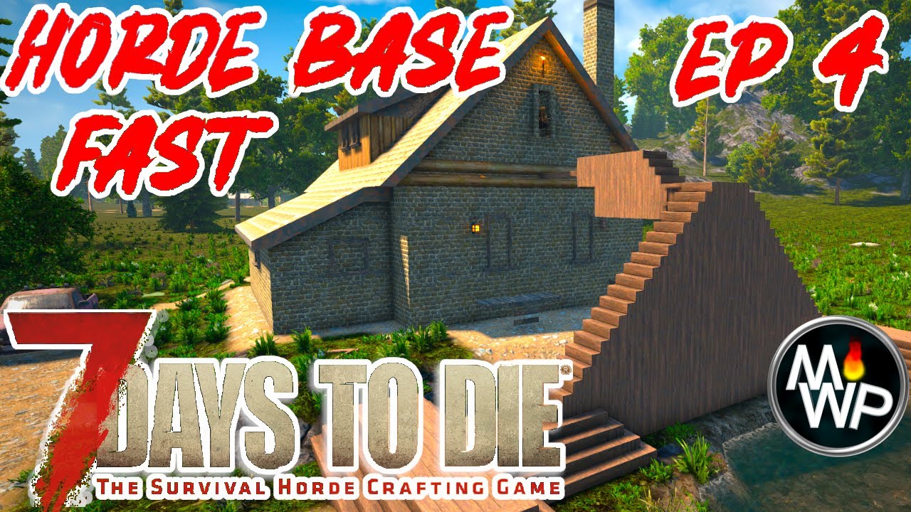 Quick Horde Base Build! | 7 days to die 1.0 gameplay