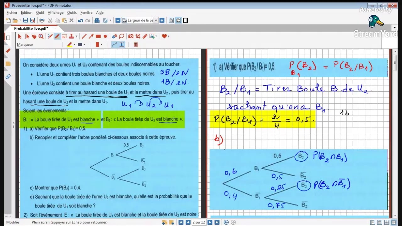 Probabilités. Correction Bac Technique 2020 Session Principale. Bac Math / Science.
