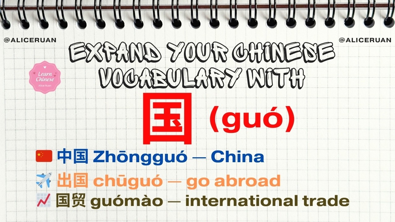 Expand Chinese Vocabulary with 国 | 30 Essential Country & Nation Words You Must Know 🌍 | Alice Ruan