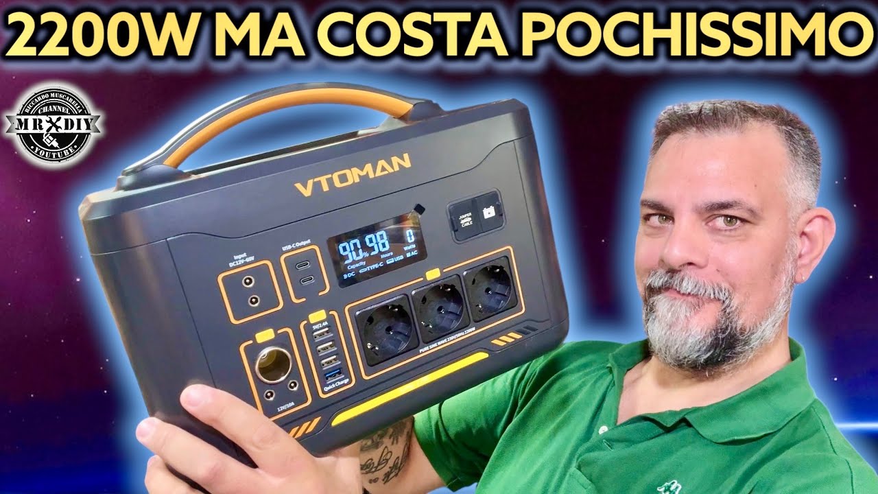Finalmente la power station economica ma potente. VTOMAN JUMP 2200 1548Wh migliore soluzione. Solare