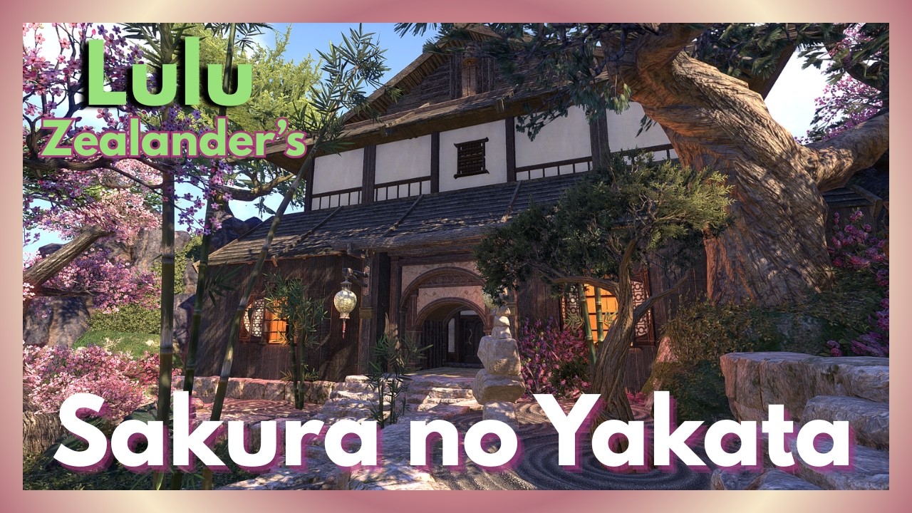 ESO Housing: Sakura Manor by @LuluZealander (Ald Velothi Harbor House)