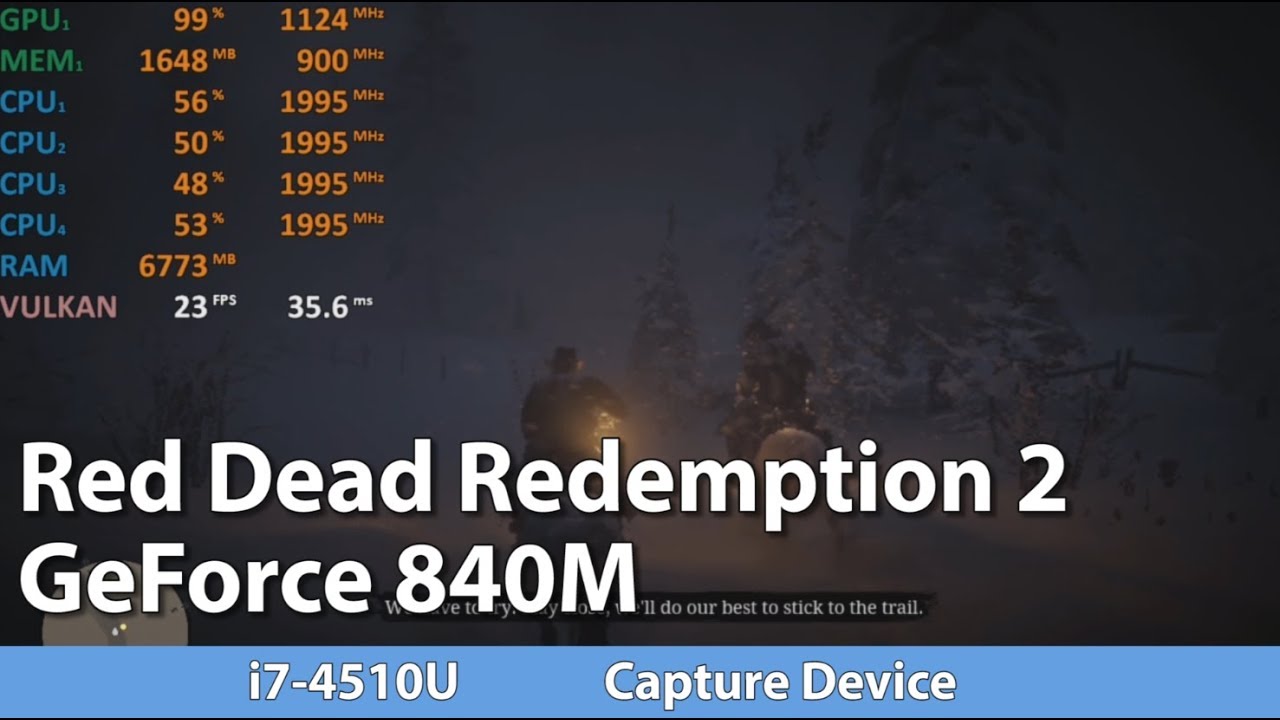 Geforce 840M Red Dead Redemption 2