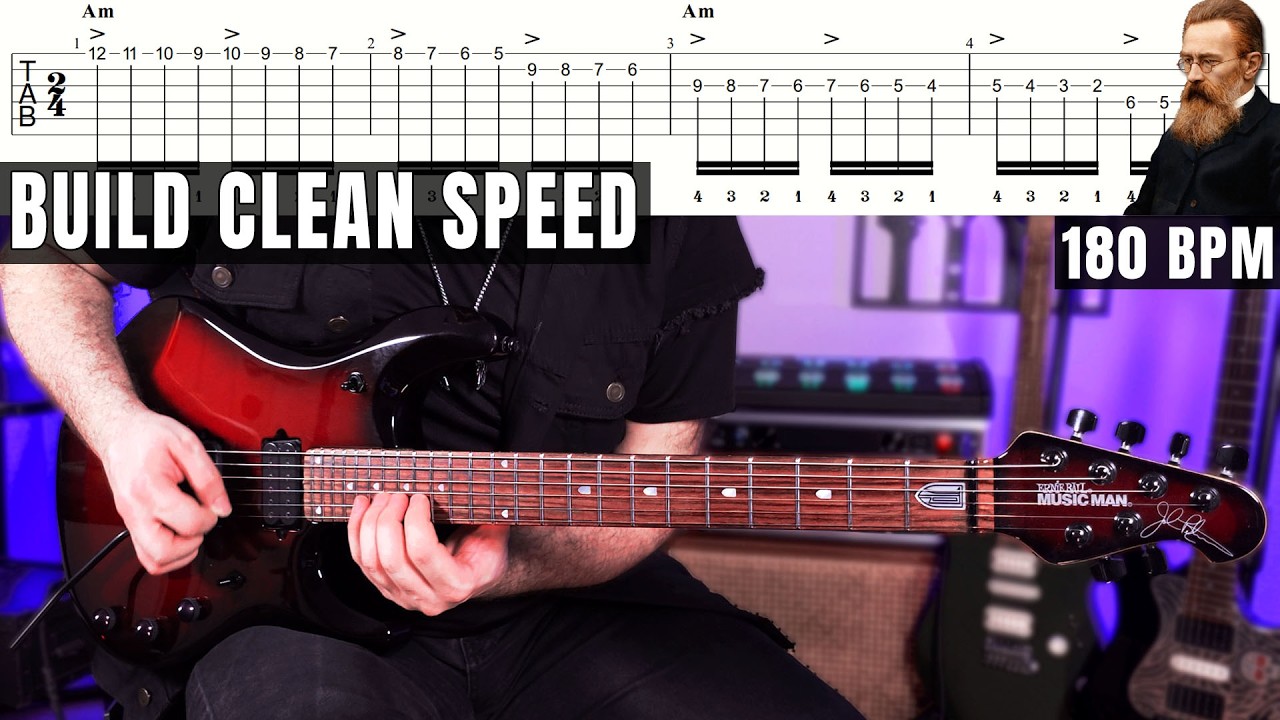 Flight of the Bumblebee | 180 BPM Guitar Speed Lesson (With Tabs)