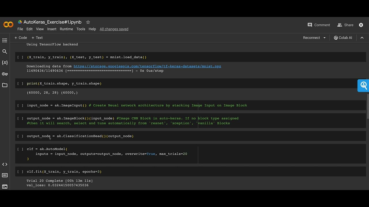 AutoKeras on MNIST Dataset | Automated Machine Learning - AutoML, TPOT, H2O, AutoKeras | Spaark Hub