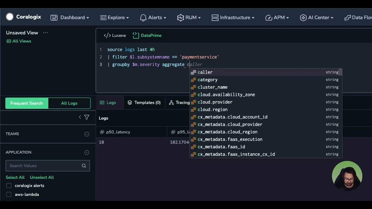2.4 Coralogix DataPrime Academy: Группировка и агрегация
