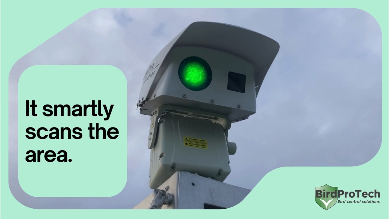 BirdProTech® : LazerTrac® LZT1000 protects building from bird damage