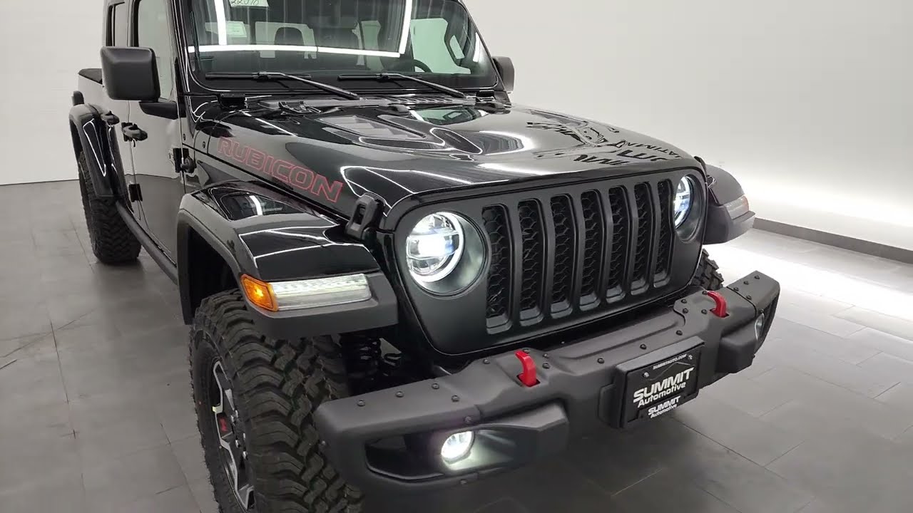 2022 JEEP GLADIATOR RUBICON 4 DOOR IN BLACK CLEARCOAT 4K WALKAROUND 22J98 SOLD!