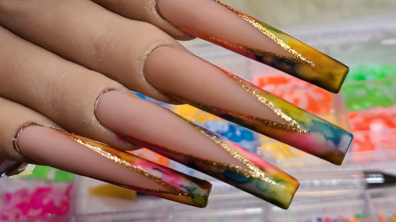 Tie dye inspired  V French | BEGINNER Friendly Tutorial|