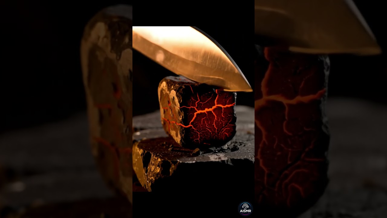 AI Lava Cutting ASMR | Relax and Unwind with Soothing Sounds of lava Cutting #asmr #aiasmr