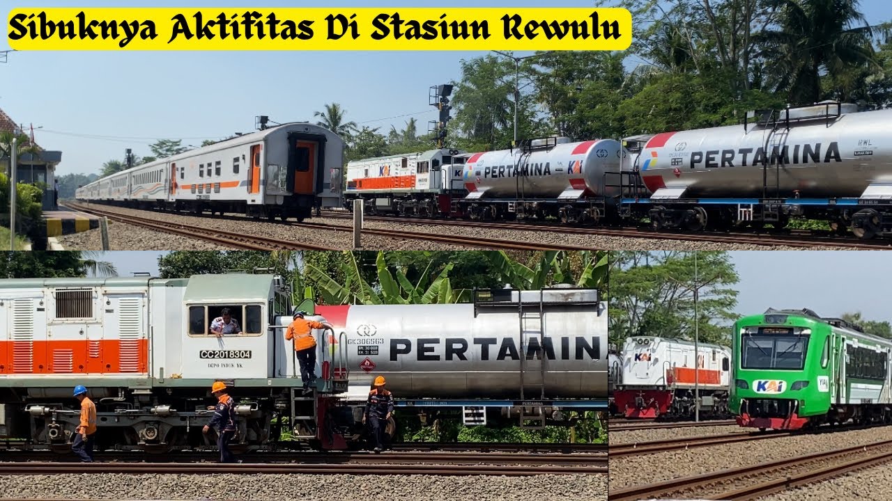 Sibuknya Aktifits Kereta di Stasiun Rewulu #kereta #keretaapiindonesia