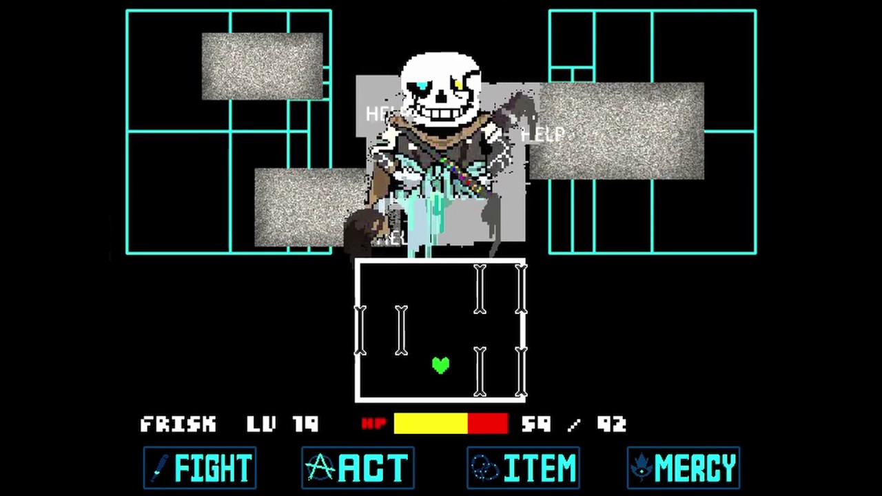 [Unitale] Ink help ink sans(Undertale FanGame) Fight,Act and Mercy