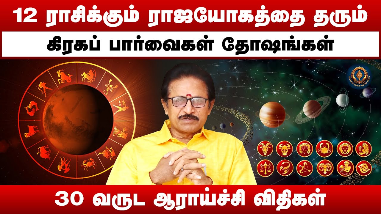 12 ராசிக்கும் ராஜயோகத்தை தரும் கிரகப் பார்வைகள் | தோஷங்கள் 30 வருட ஆராய்ச்சி விதிகள் Jeyan Rajaraman