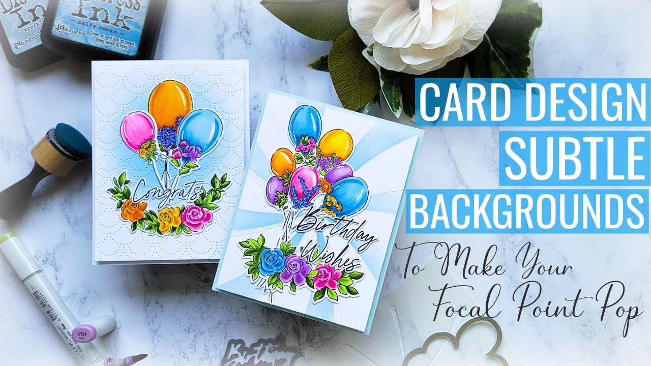 Card Design, Subtle Backgrounds To Make Your Focal Point POP: Busy Weekend