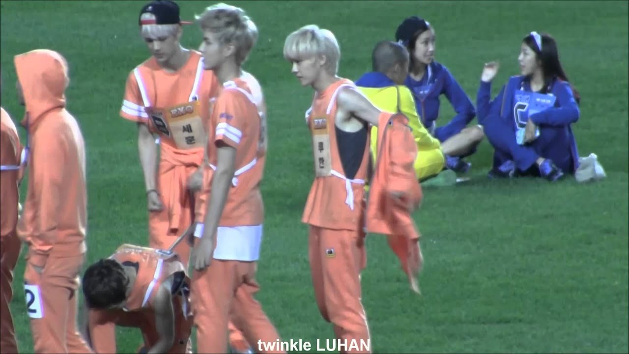 130903 아육대 EXO LUHAN focus 계주 전에 귀여운 exo 1