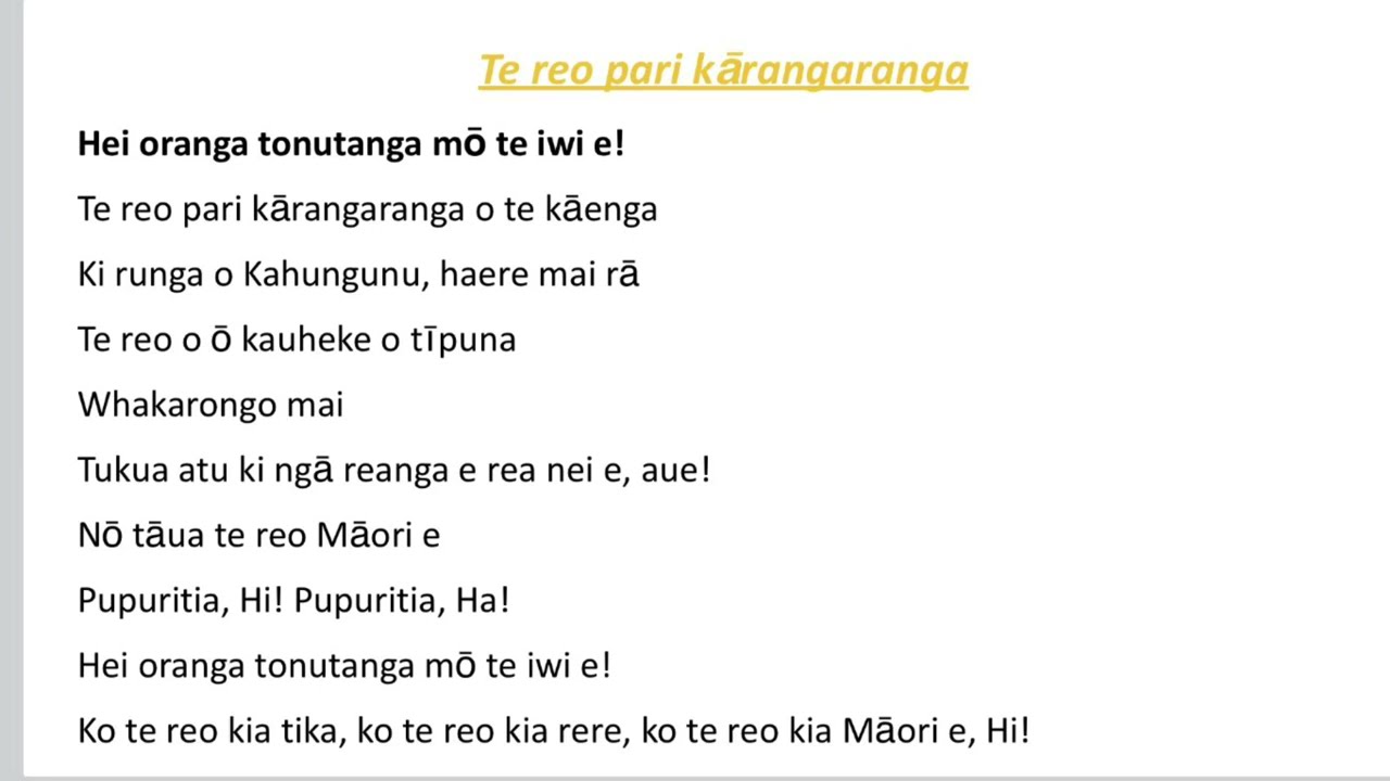 Te reo pari kārangaranga - Porritt Primary Kapa Haka (practice video)