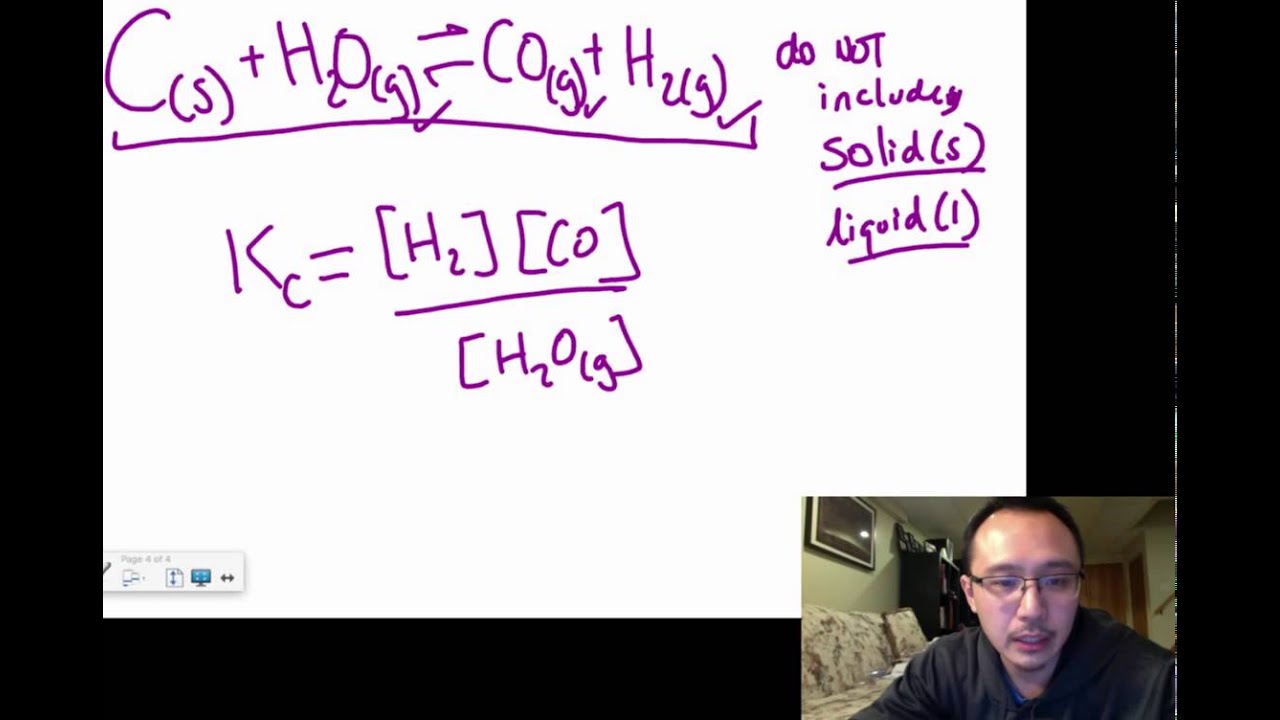 Chem 8.2 - Calculating equilibrium constants Keq - Law of Mass action