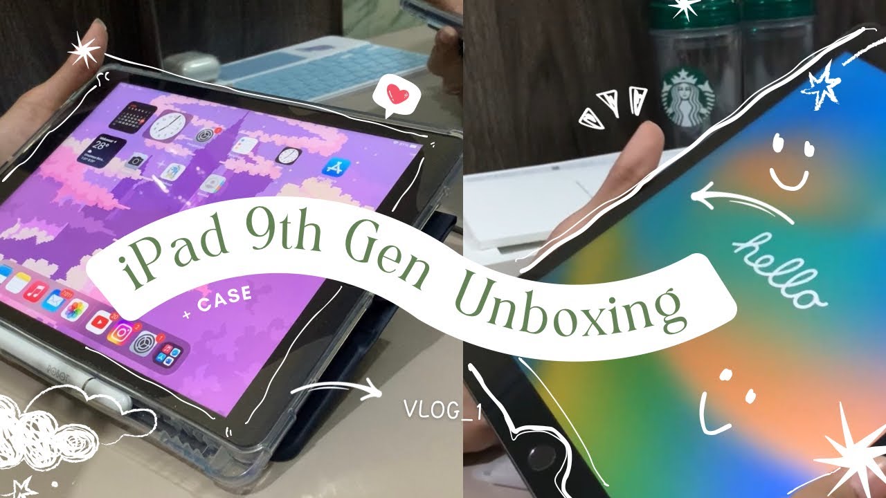 Unboxing iPad 9th gen (Space Gray)+ case Aesthetic 🩶✨📦