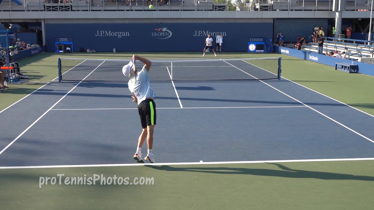 Simon v Seppi, 2016 US Open practice 4K