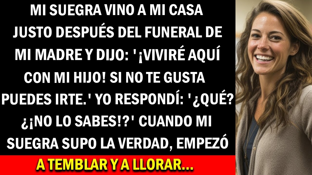 Mi suegra dijo justo después del funeral de mi madre: 