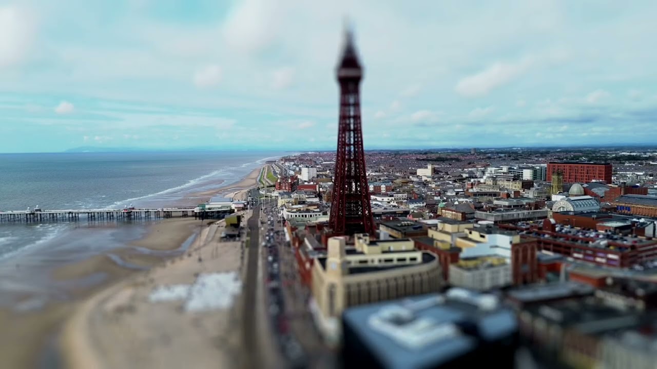 @DJI Welcome to our Tiny town Blackpool Promenade