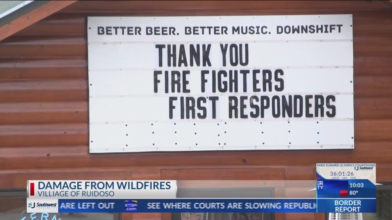 Damage from wildfires surrounding Ruidoso