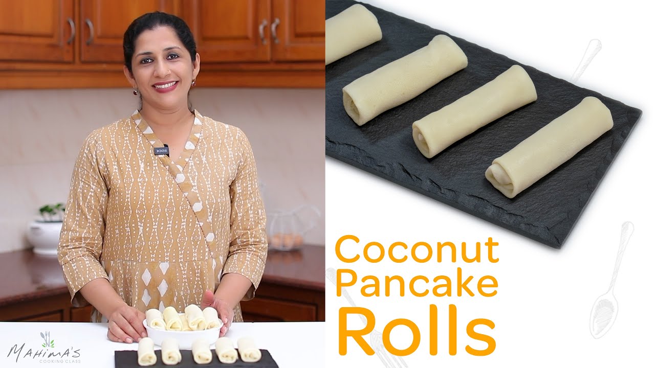 Coconut Pancake Roll | കോക്കനട്ട്പാ ൻകേക്ക് റോൾസ്