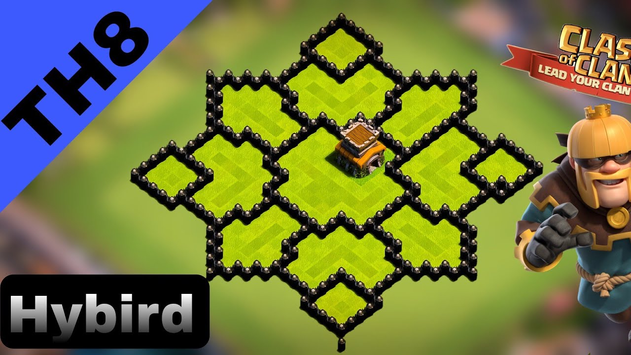 BEST Ultimate TH8 HYBIRD/TROPHY[defense] Base 2022!! Town hall 8 Hybird Base Design - Clash of clans