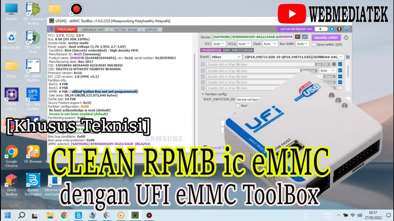 [Khusus Teknisi] Clean RPMB IC eMMC dengan UFI eMMC ToolBox V1.6