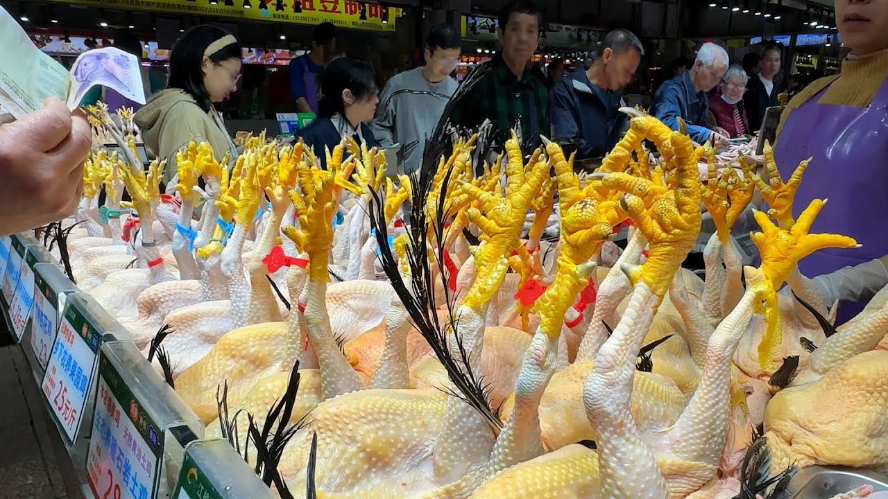 廣東省 廣州市 荔塱市場 市區最大的農貿市場 鰐魚 沙蟲  青蛙  廣式臘味 中草藥 美食海鮮  Citywalk  4K