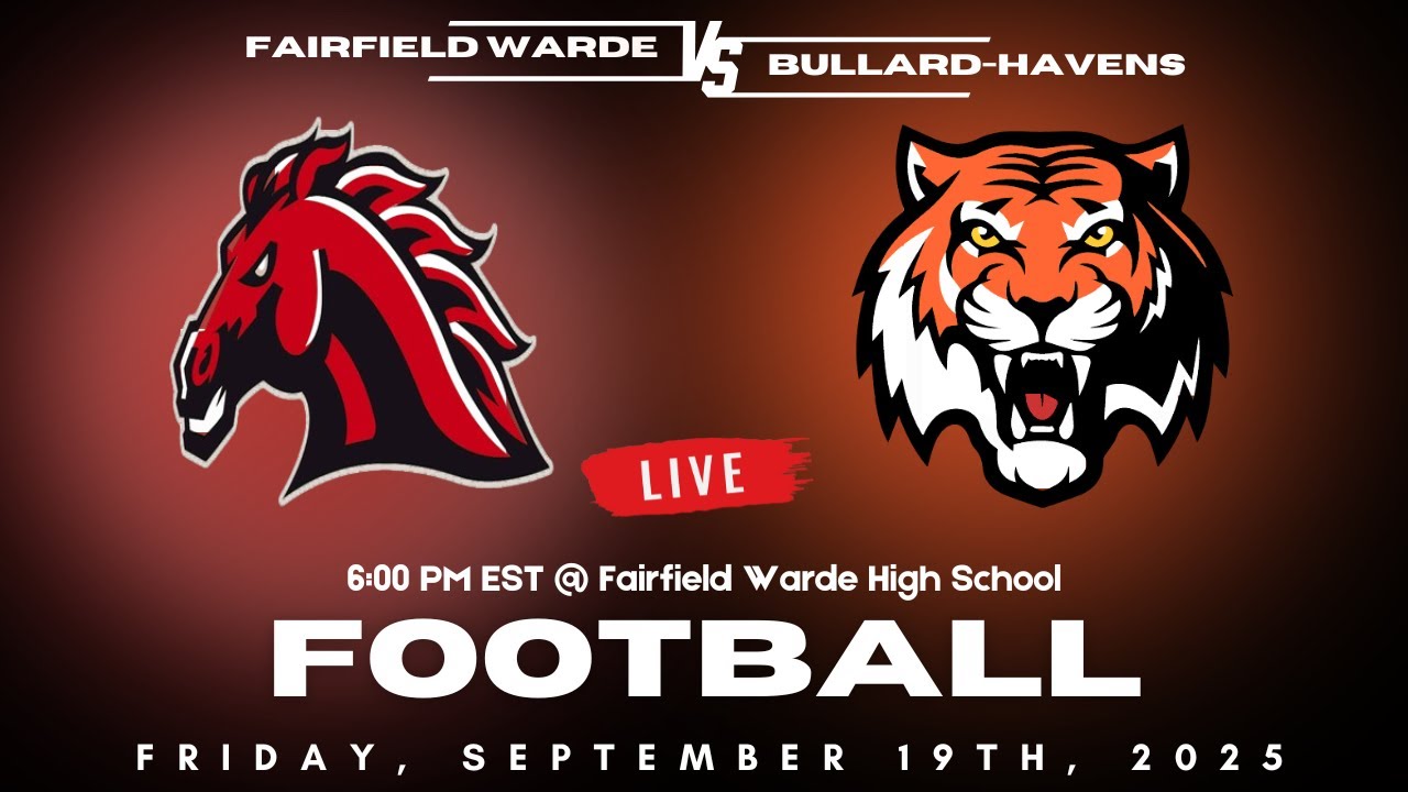 Varsity Football: Fairfield Warde Mustangs vs. Bullard-Havens Tigers | LIVE