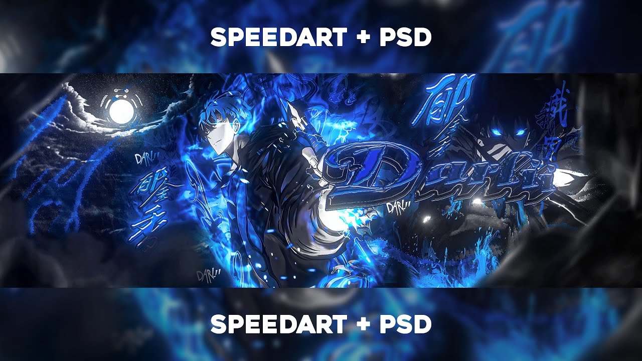How to Create this INSANE Sung Jin Woo Header! Speedart