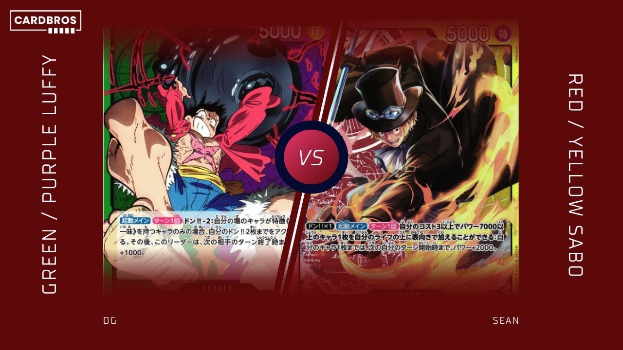 Green/Purple Luffy vs Red/Yellow Sabo | CARDBROS OPCG Standard Battle 16 January 2026 Final