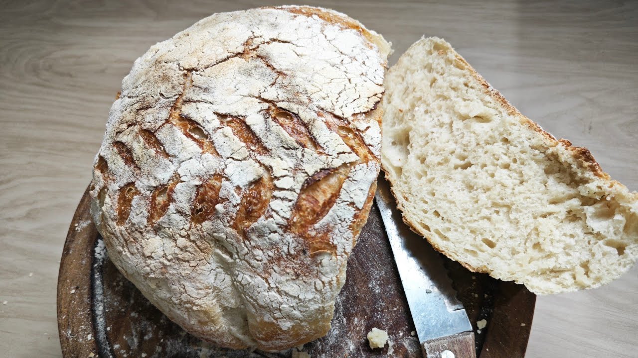 PÃO ITALIANO CASEIRO CROCANTE SEM SOVAR/ Apenas 4 ingredientes / Priscila Sena