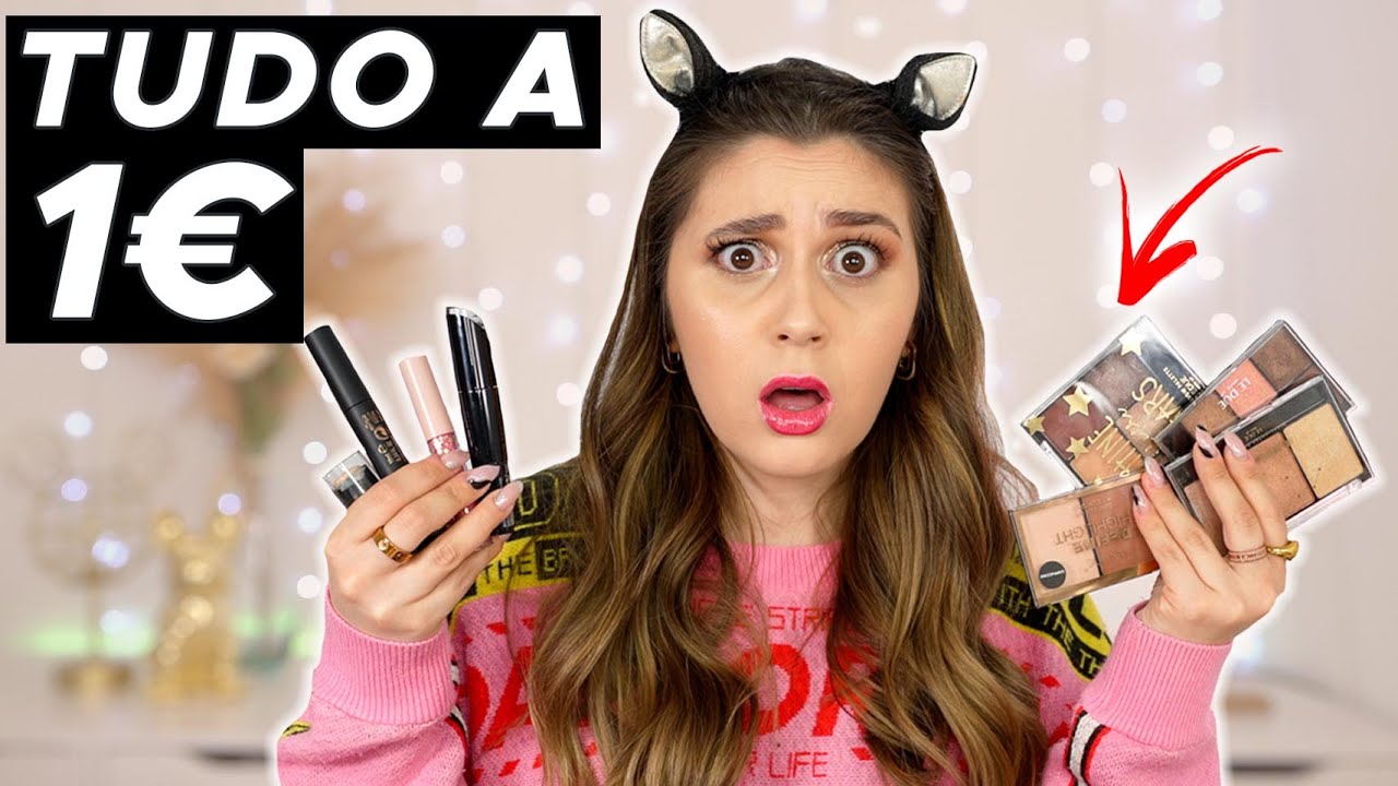 EXPERIMENTEI MAQUILHAGEM de 1€ | #Pechincha | Joana Gentil
