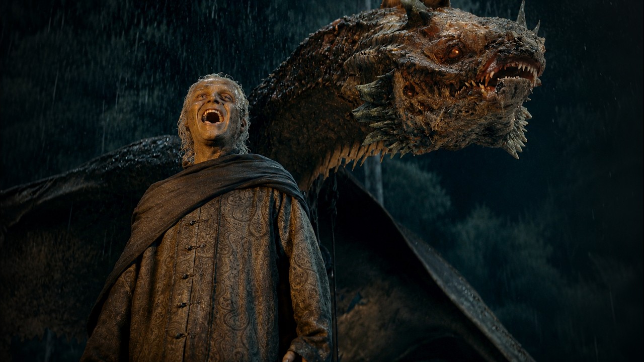 Sunfyre saves Aegon from Lord Mooton's Host - Full Scene HD - House of the Dragon (S3E7)