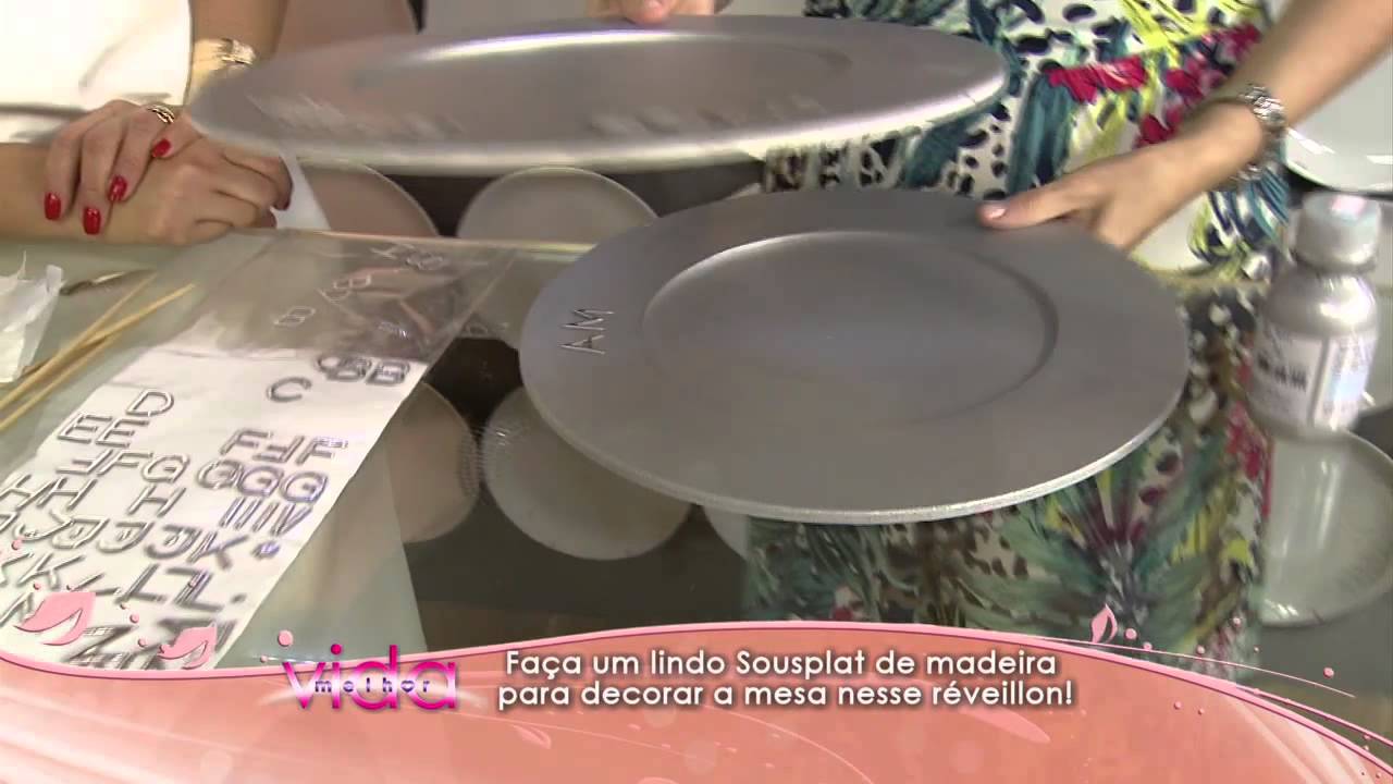Faça um lindo Sousplat de madeira para decorar a mesa nesse réveillon!