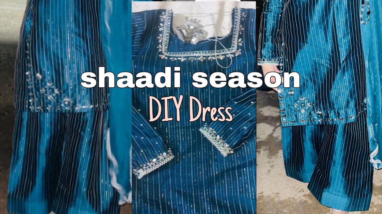 I Made a Shaadi season Dress by Glueing Beads 😳 No Sewing | Just in 3 days!