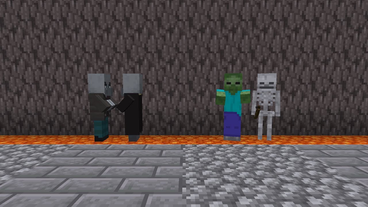 Raider Mobs vs. Undead Mobs. (Minecraft Mob Battle)